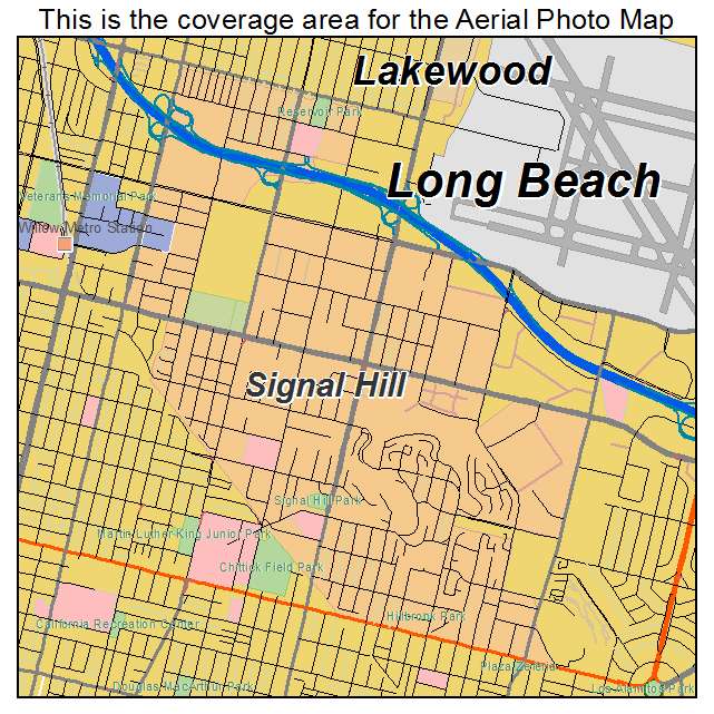 Signal Hill, CA location map 