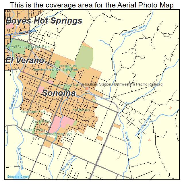 Sonoma, CA location map 