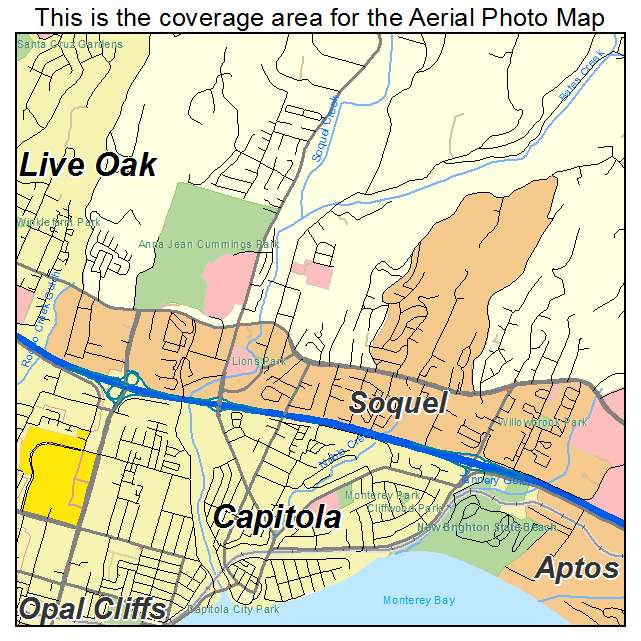 Soquel, CA location map 