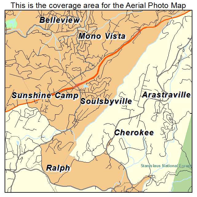 Soulsbyville, CA location map 