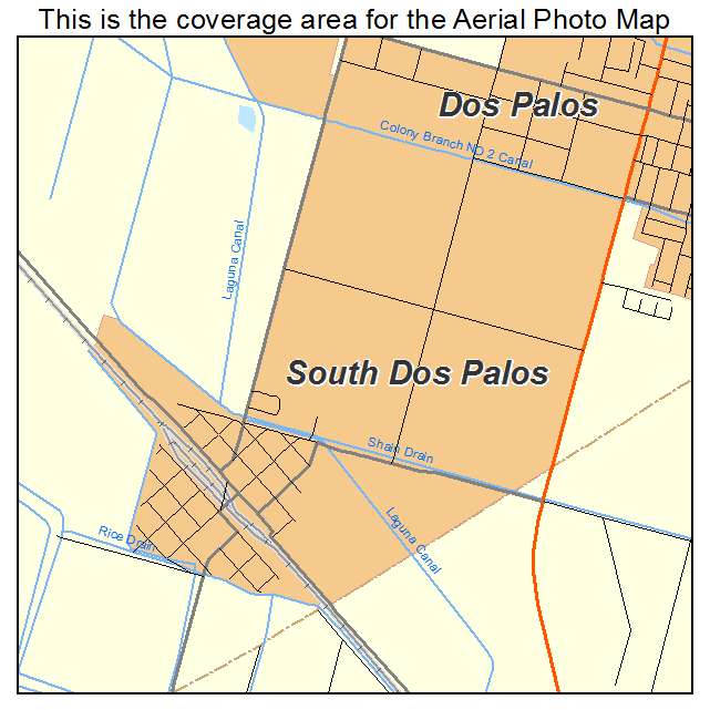 South Dos Palos, CA location map 