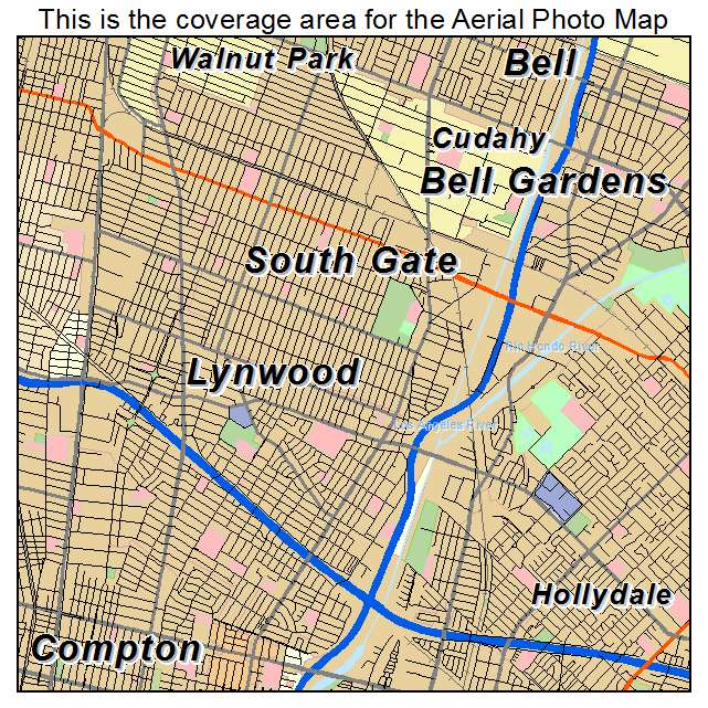 South Gate, CA location map 