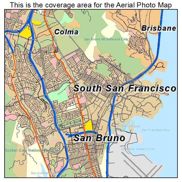 South San Francisco, CA location map 