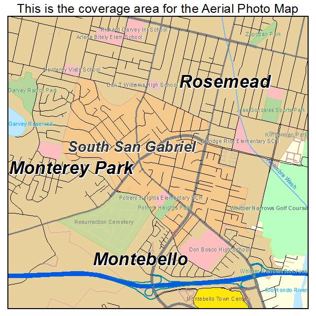 South San Gabriel, CA location map 