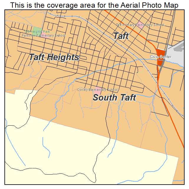 South Taft, CA location map 