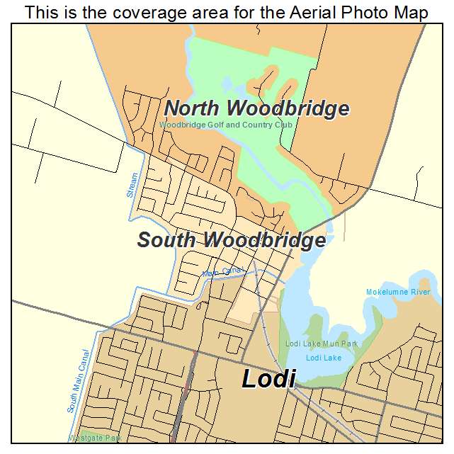 South Woodbridge, CA location map 