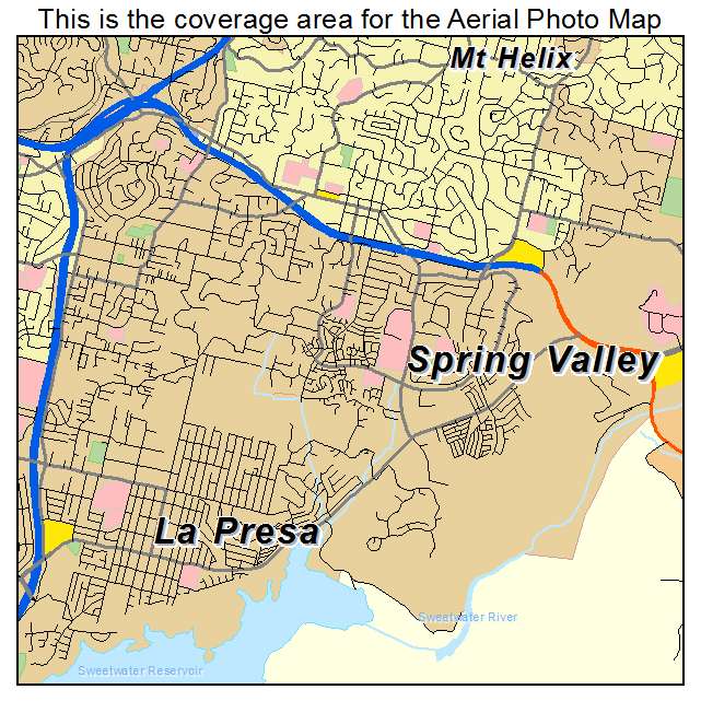 Spring Valley, CA location map 