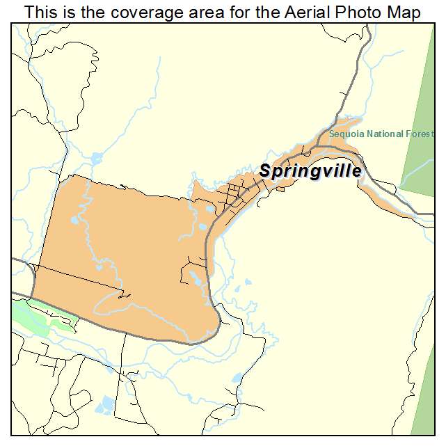 Springville, CA location map 