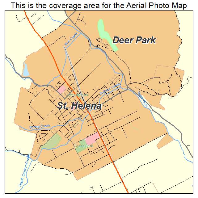 St Helena, CA location map 