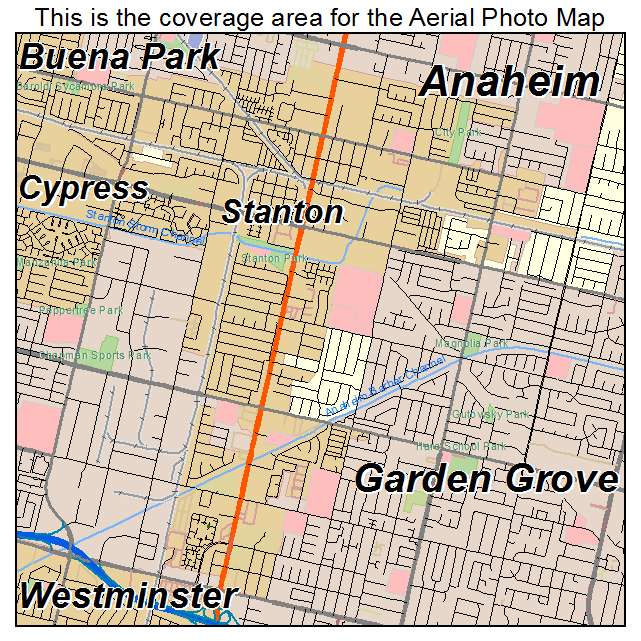 Stanton, CA location map 