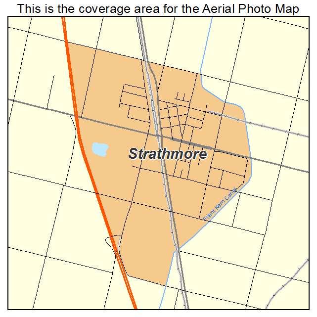Strathmore, CA location map 