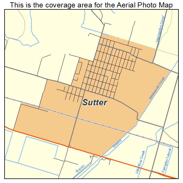 Sutter, CA location map 