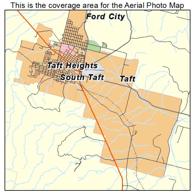 Taft, CA location map 