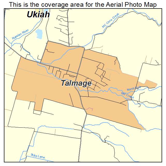 Talmage, CA location map 