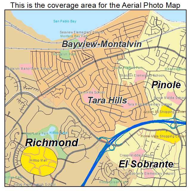 Tara Hills, CA location map 