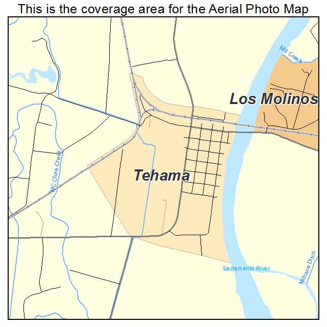 Tehama, CA location map 