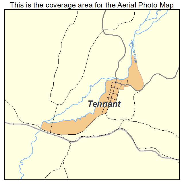 Tennant, CA location map 