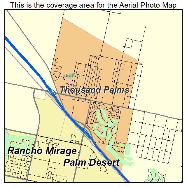 Thousand Palms, CA location map 
