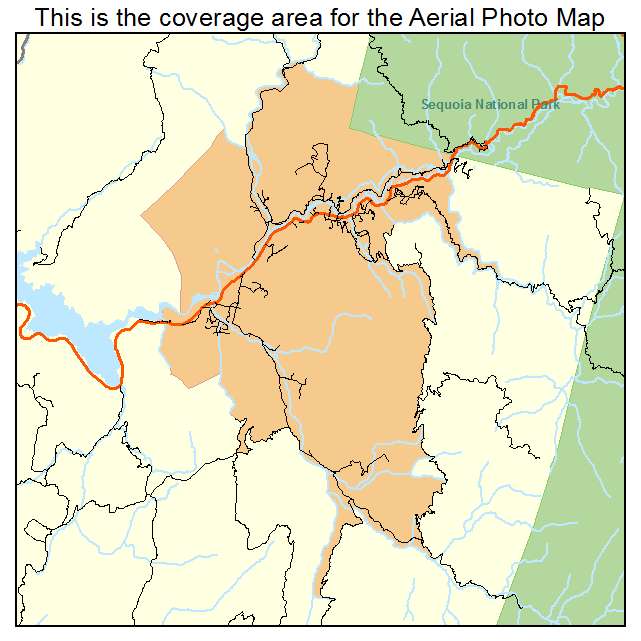 Three Rivers, CA location map 