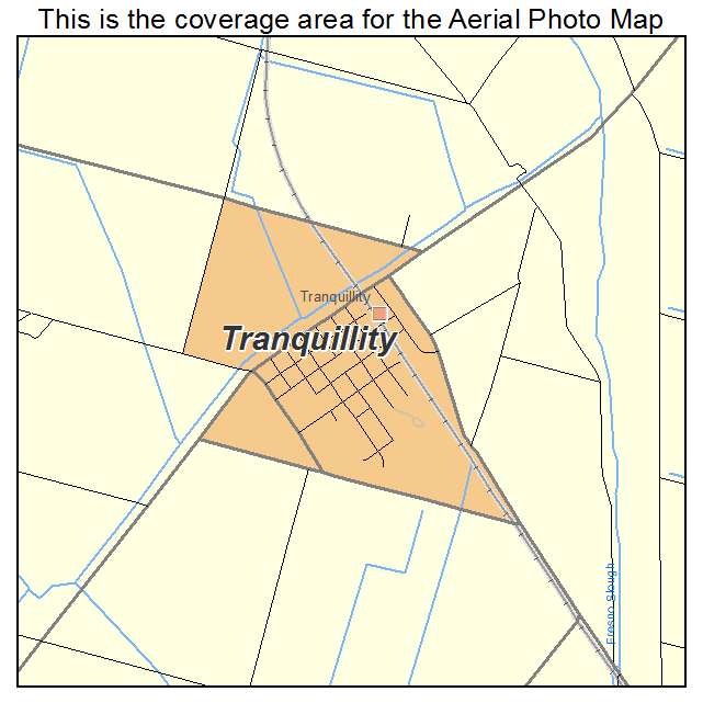 Tranquillity, CA location map 