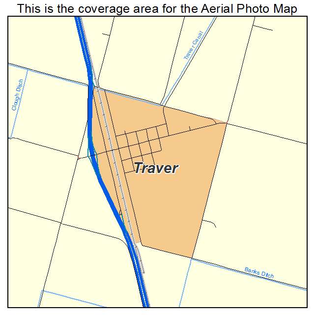 Traver, CA location map 