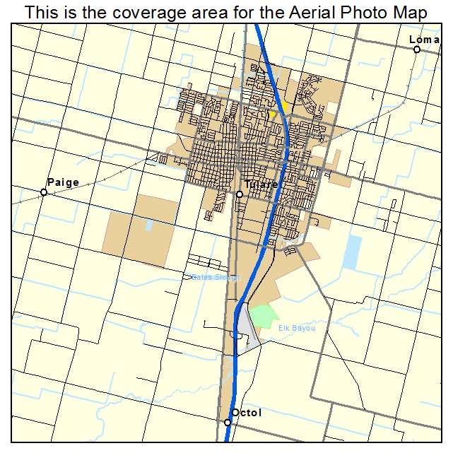 Tulare, CA location map 