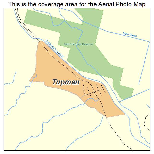 Tupman, CA location map 