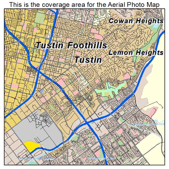 Tustin, CA location map 