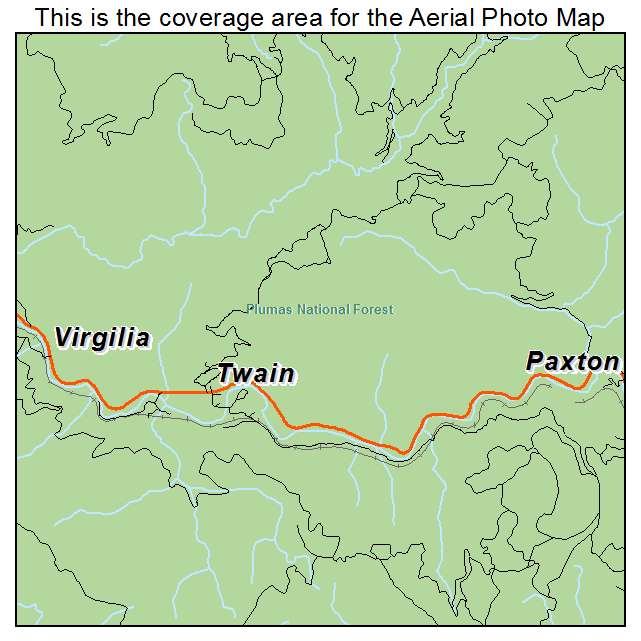 Twain, CA location map 