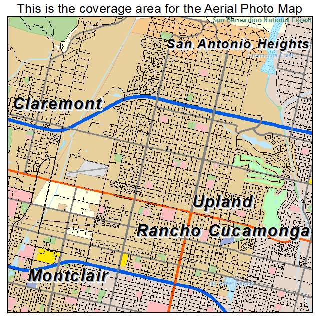 Upland, CA location map 