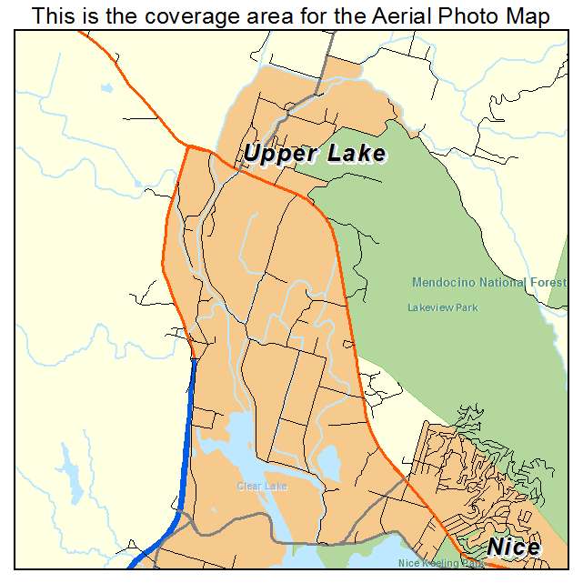 Upper Lake, CA location map 