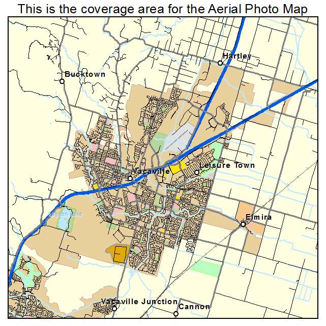 Vacaville, CA location map 