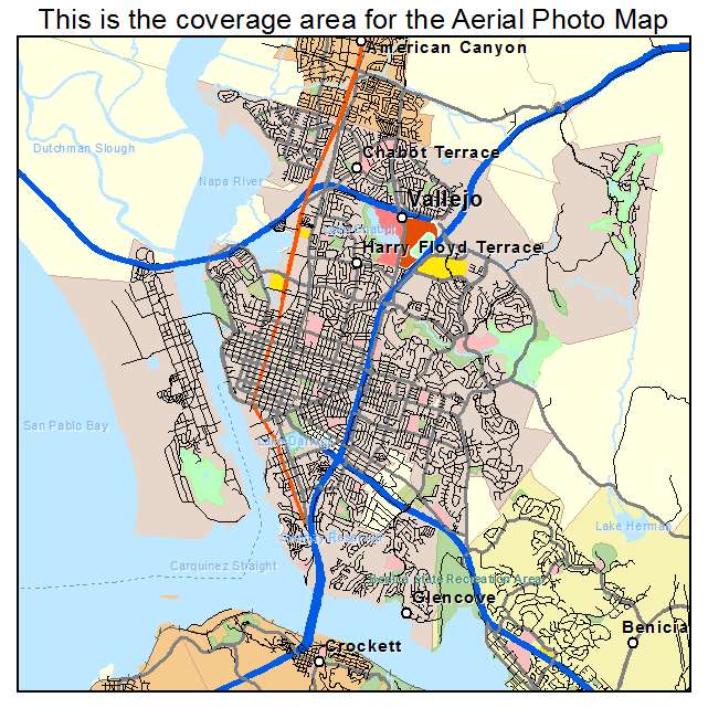 Vallejo, CA location map 