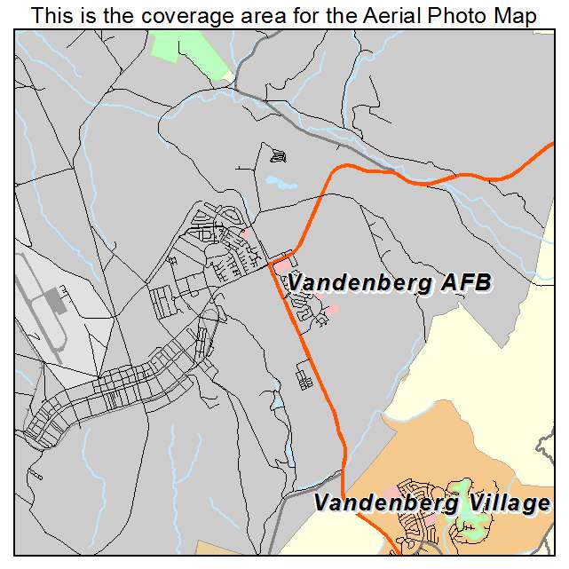 Vandenberg AFB, CA location map 