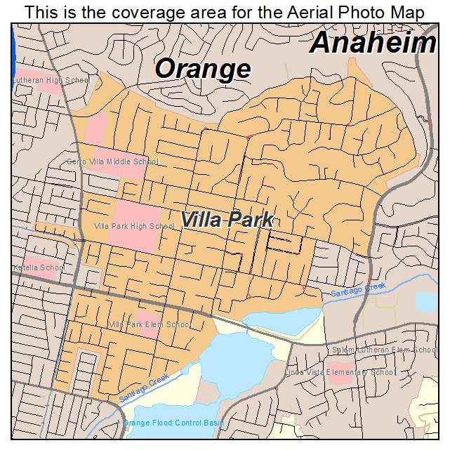 Villa Park, CA location map 