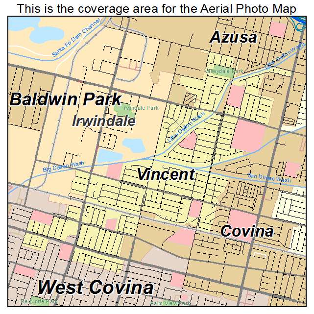 Vincent, CA location map 