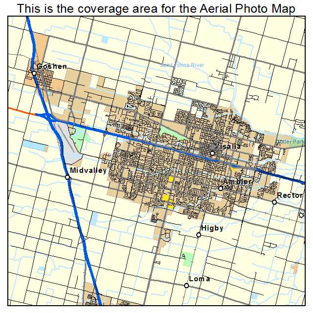 Visalia, CA location map 