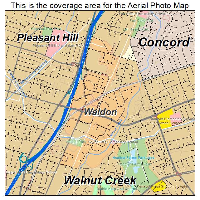 Waldon, CA location map 