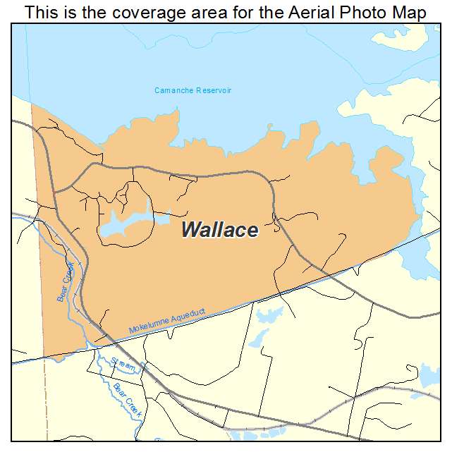 Wallace, CA location map 