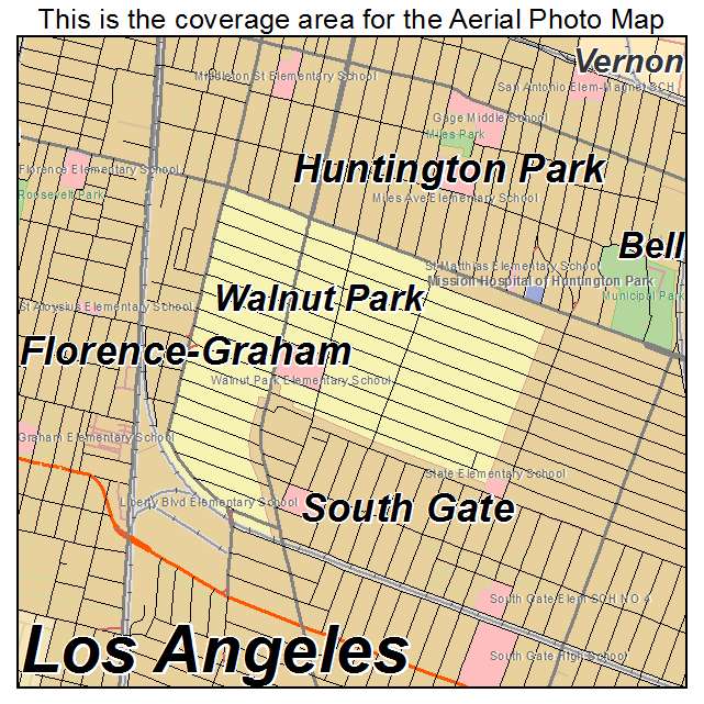 Walnut Park, CA location map 