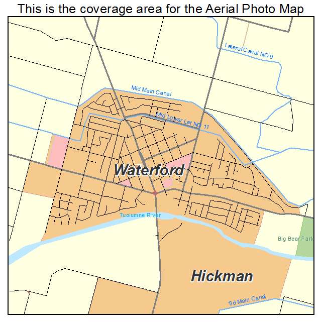 Waterford, CA location map 