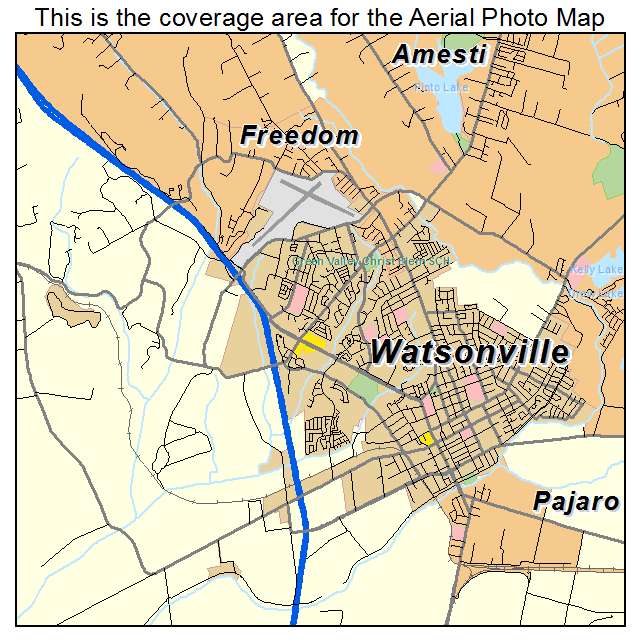 Watsonville, CA location map 