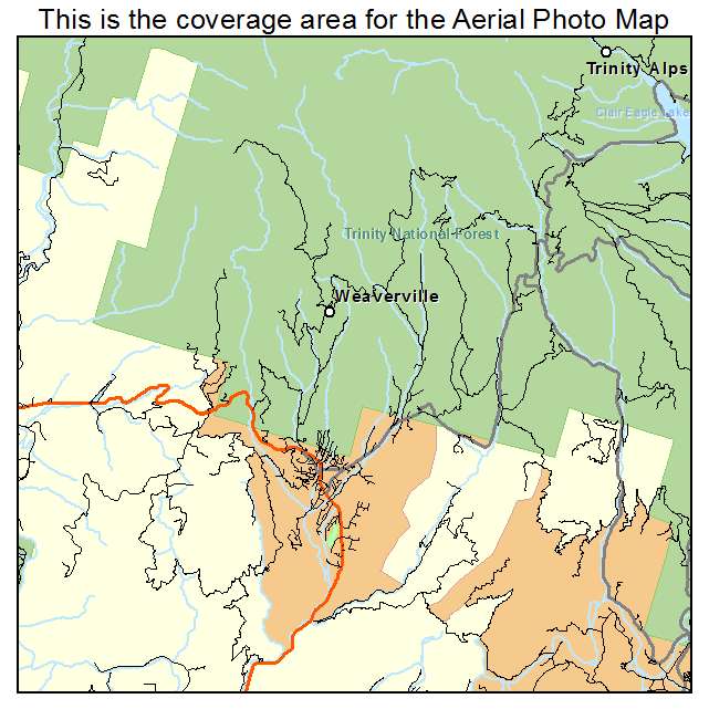 Weaverville, CA location map 