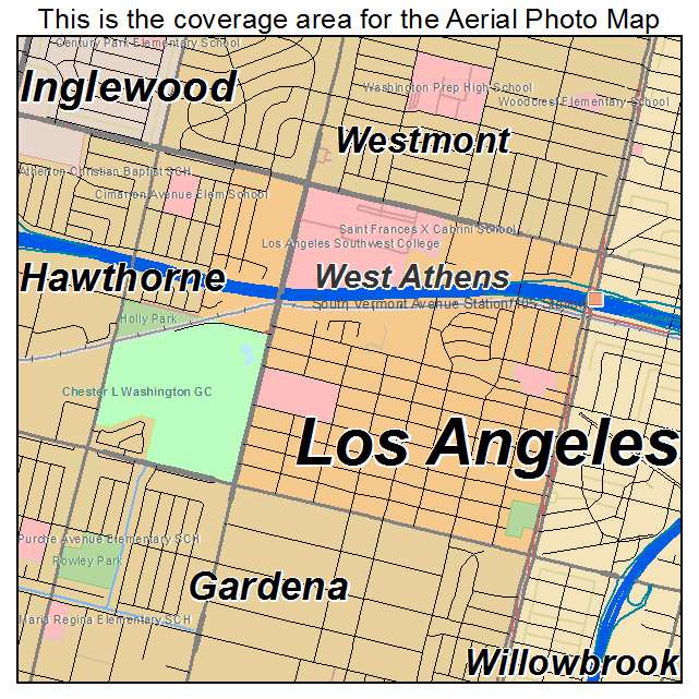 West Athens, CA location map 