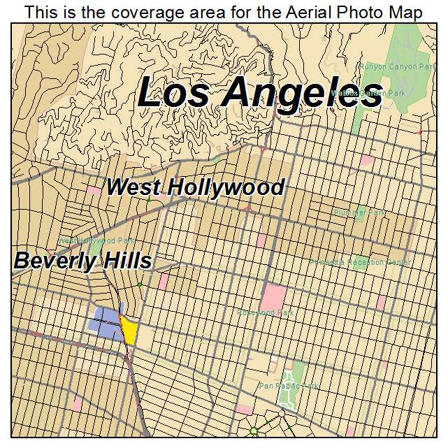 West Hollywood, CA location map 