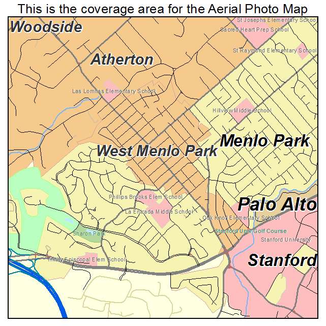 West Menlo Park, CA location map 