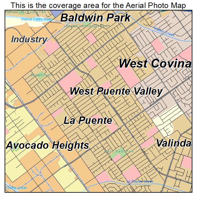 West Puente Valley, CA location map 