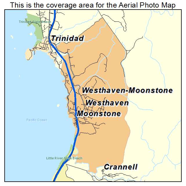 Westhaven Moonstone, CA location map 