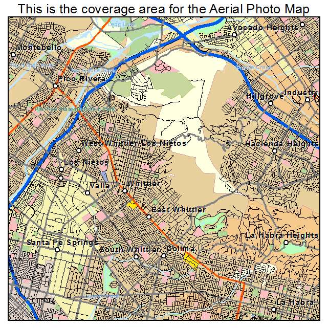 Whittier, CA location map 