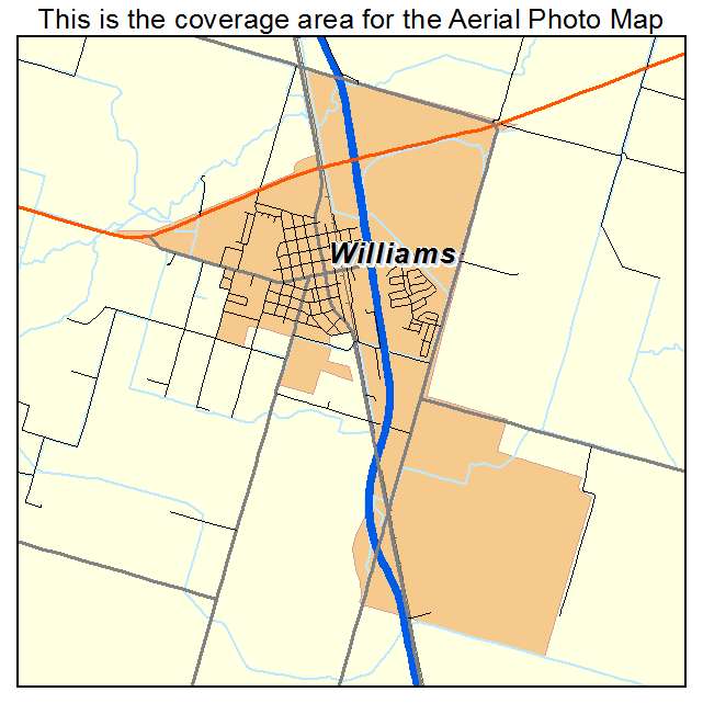 Williams, CA location map 